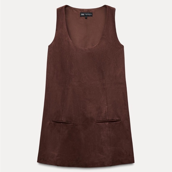 Zara Faux Suede Mini Dress - Picture 1 of 4